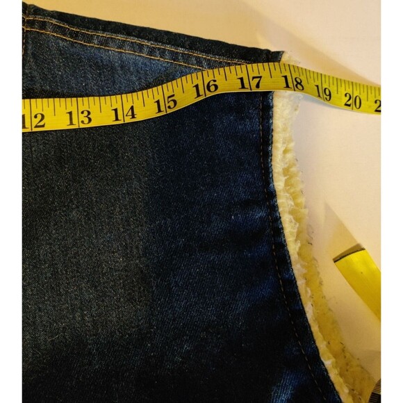 Vintage‎ 60s Come On Strong Denim Vest Large Indigo Deadstock Fleece Liner USA - Picture 3 of 9